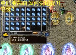 单职业传奇如何快速提升等级？