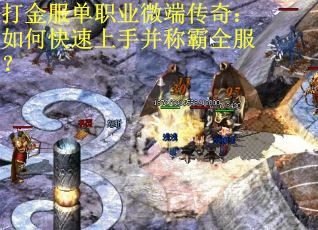 打金服单职业微端传奇：如何快速上手并称霸全服？