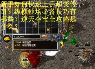 新手如何快速上手超变传奇？纵横沙场必备技巧有哪些？逆天夺宝全攻略是什么？