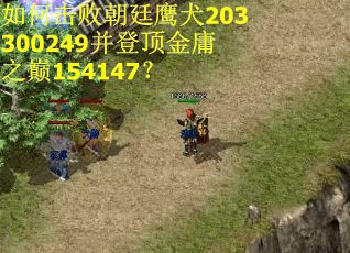 如何击败朝廷鹰犬203300249并登顶金庸之巅154147？