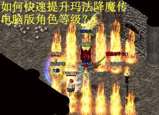 如何快速提升玛法降魔传电脑版角色等级？