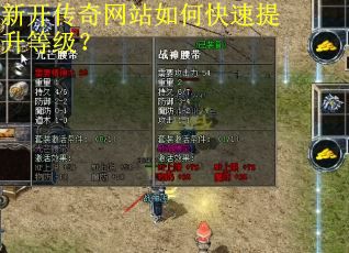 新开传奇网站如何快速提升等级？