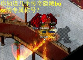 你知道几个传奇隐藏boss的专属称号？